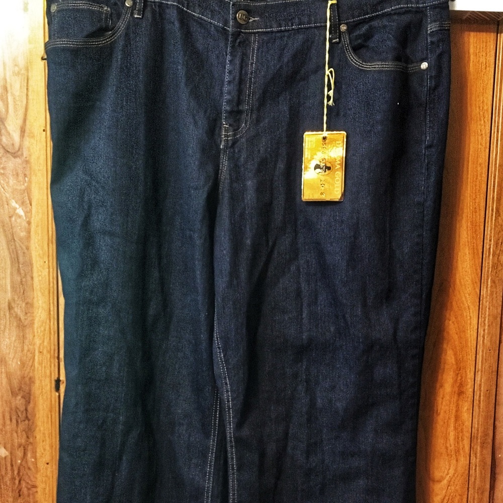 Sz 18 wide leg jeans drama gold
